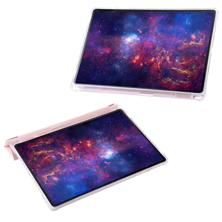 For Samsung Galaxy Tab S10+ / S9+ Clear Acrylic Deformation Leather Tablet Case(Pink) - Tab S10+ Cases by buy2fix | Online Shopping UK | buy2fix