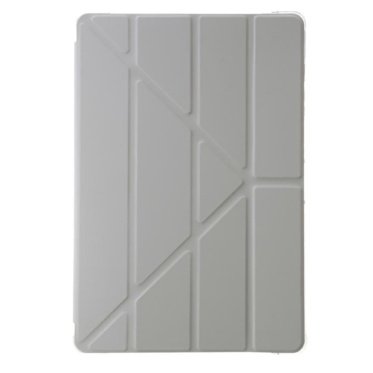 For Samsung Galaxy Tab S10 FE / S9 FE Clear Acrylic Deformation Leather Tablet Case(Grey) by buy2fix