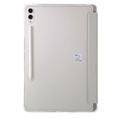 For Samsung Galaxy Tab S10 FE / S9 FE Clear Acrylic Deformation Leather Tablet Case(Grey) by buy2fix