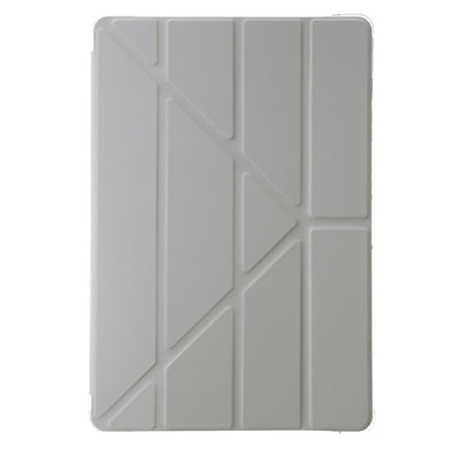 For Samsung Galaxy Tab S9 FE+ Clear Acrylic Deformation Leather Tablet Case(Grey) - Galaxy Tab S9 FE+ by buy2fix | Online Shopping UK | buy2fix