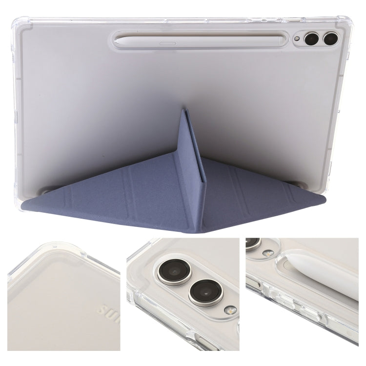 For Samsung Galaxy Tab S9 FE+ Clear Acrylic Deformation Leather Tablet Case(Lavender) by buy2fix