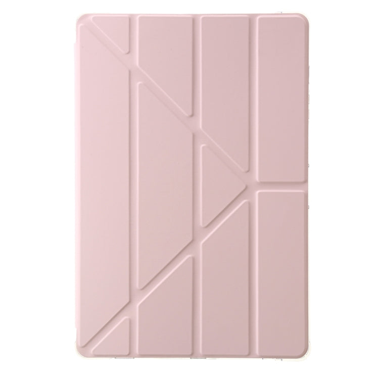 For Samsung Galaxy Tab S9 FE+ Clear Acrylic Deformation Leather Tablet Case(Pink) by buy2fix