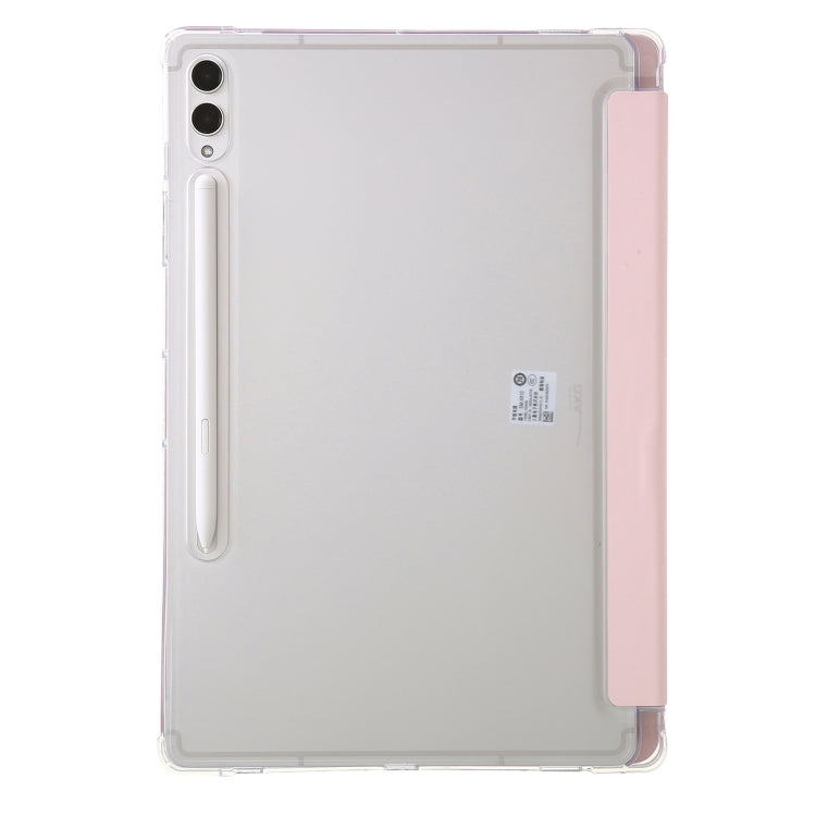 For Samsung Galaxy Tab S9 FE+ Clear Acrylic Deformation Leather Tablet Case(Pink) by buy2fix