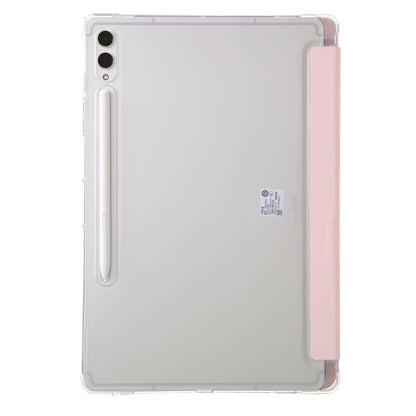 For Samsung Galaxy Tab S9 FE+ Clear Acrylic Deformation Leather Tablet Case(Pink) by buy2fix