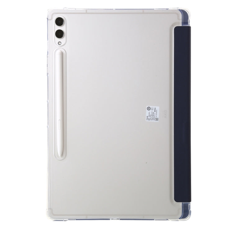 For Samsung Galaxy Tab S9 FE+ Clear Acrylic Deformation Leather Tablet Case(Dark Blue) by buy2fix
