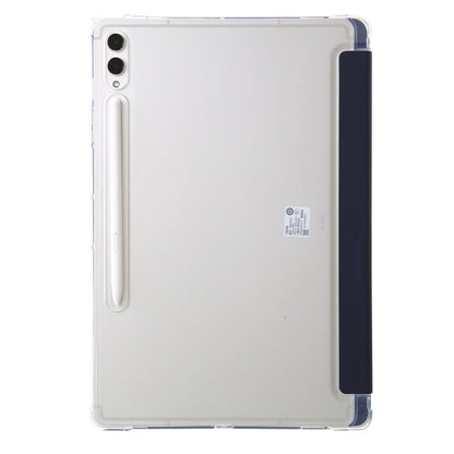 For Samsung Galaxy Tab S9 FE+ Clear Acrylic Deformation Leather Tablet Case(Dark Blue) by buy2fix