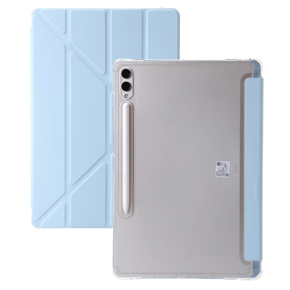 For Samsung Galaxy Tab S9 FE+ Clear Acrylic Deformation Leather Tablet Case(Ice Blue) by buy2fix