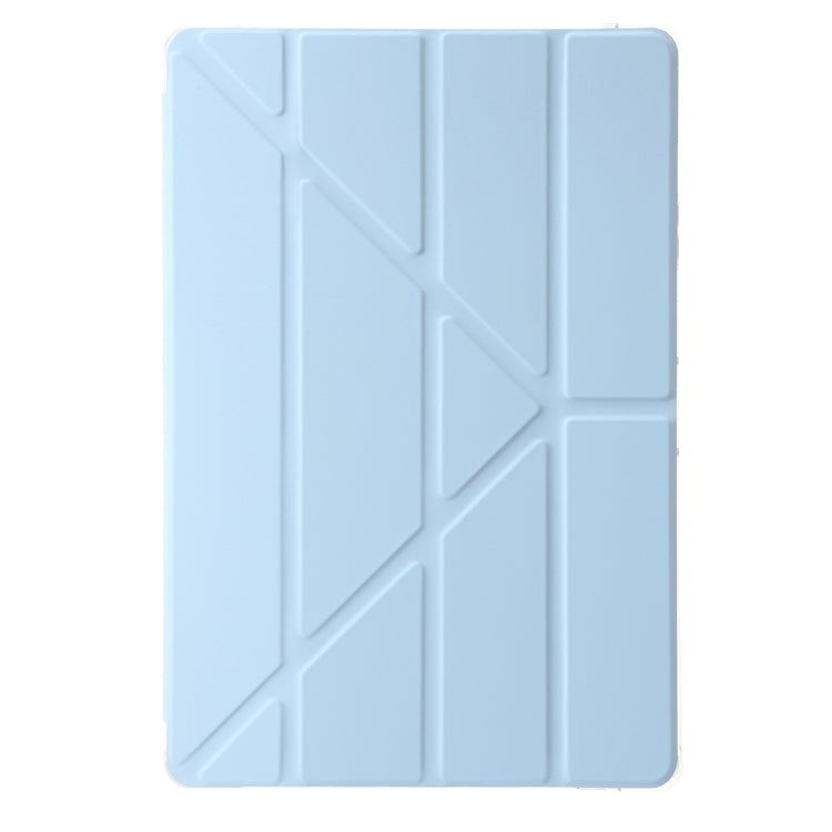 For Samsung Galaxy Tab S9 FE+ Clear Acrylic Deformation Leather Tablet Case(Ice Blue) by buy2fix