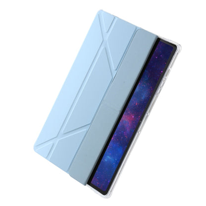 For Samsung Galaxy Tab S9 FE+ Clear Acrylic Deformation Leather Tablet Case(Ice Blue) by buy2fix