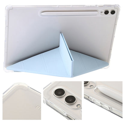 For Samsung Galaxy Tab S9 FE+ Clear Acrylic Deformation Leather Tablet Case(Ice Blue) by buy2fix