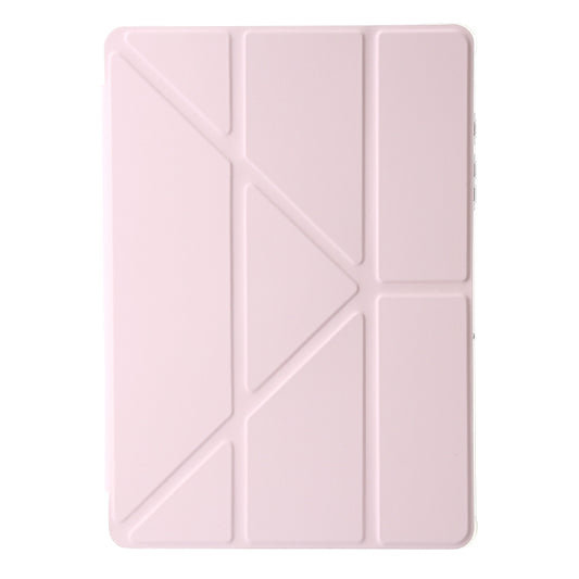 For Samsung Galaxy Tab A11 / A9 Clear Acrylic Deformation Leather Tablet Case(Pink) by buy2fix