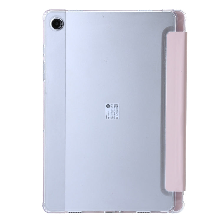 For Samsung Galaxy Tab A11 / A9 Clear Acrylic Deformation Leather Tablet Case(Pink) by buy2fix