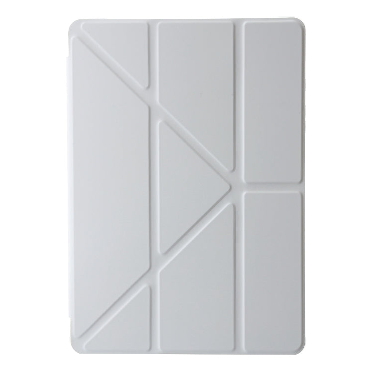 For Samsung Galaxy Tab A9+ Clear Acrylic Deformation Leather Tablet Case(Grey) by buy2fix