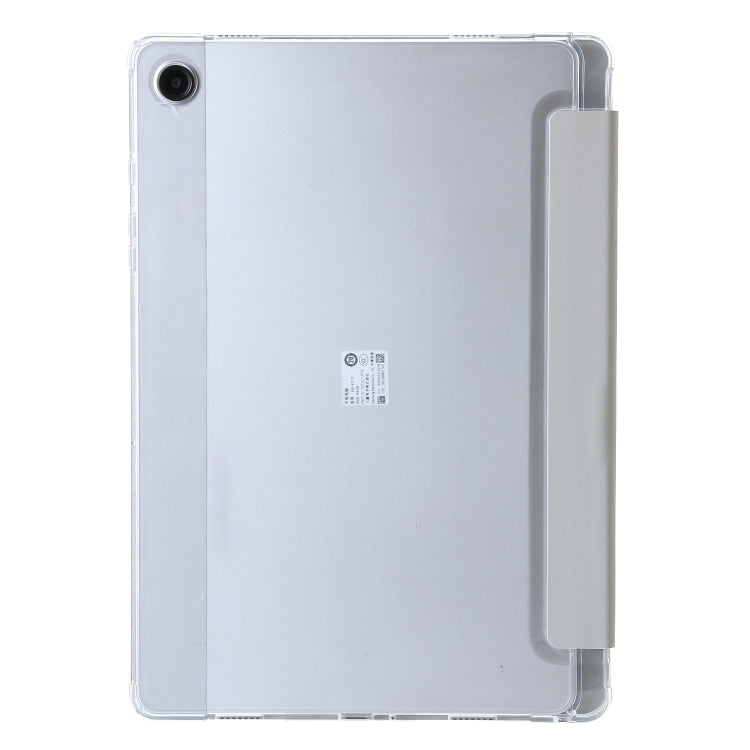 For Samsung Galaxy Tab A9+ Clear Acrylic Deformation Leather Tablet Case(Grey) by buy2fix