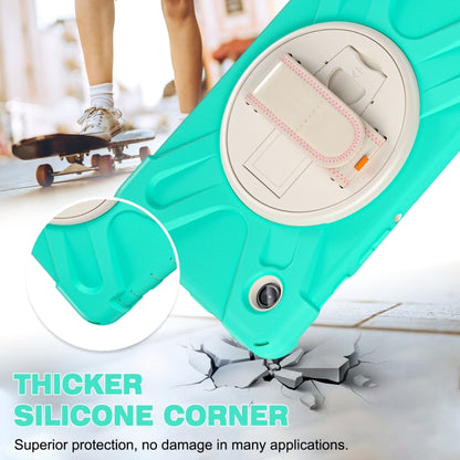 For Samsung Galaxy Tab A9+ Rotatable Kickstand Grip Heavy Duty Hard Rugged Tablet Case(Green) - Galaxy Tab A9+ by buy2fix | Online Shopping UK | buy2fix