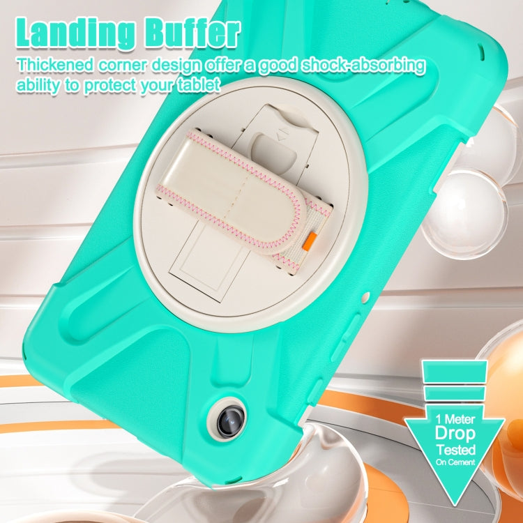 For Samsung Galaxy Tab A9+ Rotatable Kickstand Grip Heavy Duty Hard Rugged Tablet Case(Green) - Galaxy Tab A9+ by buy2fix | Online Shopping UK | buy2fix