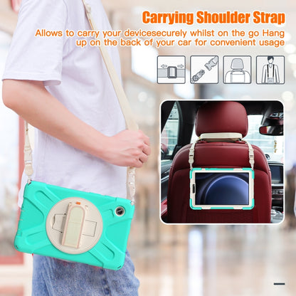 For Samsung Galaxy Tab A9+ Rotatable Kickstand Grip Heavy Duty Hard Rugged Tablet Case(Green) - Galaxy Tab A9+ by buy2fix | Online Shopping UK | buy2fix