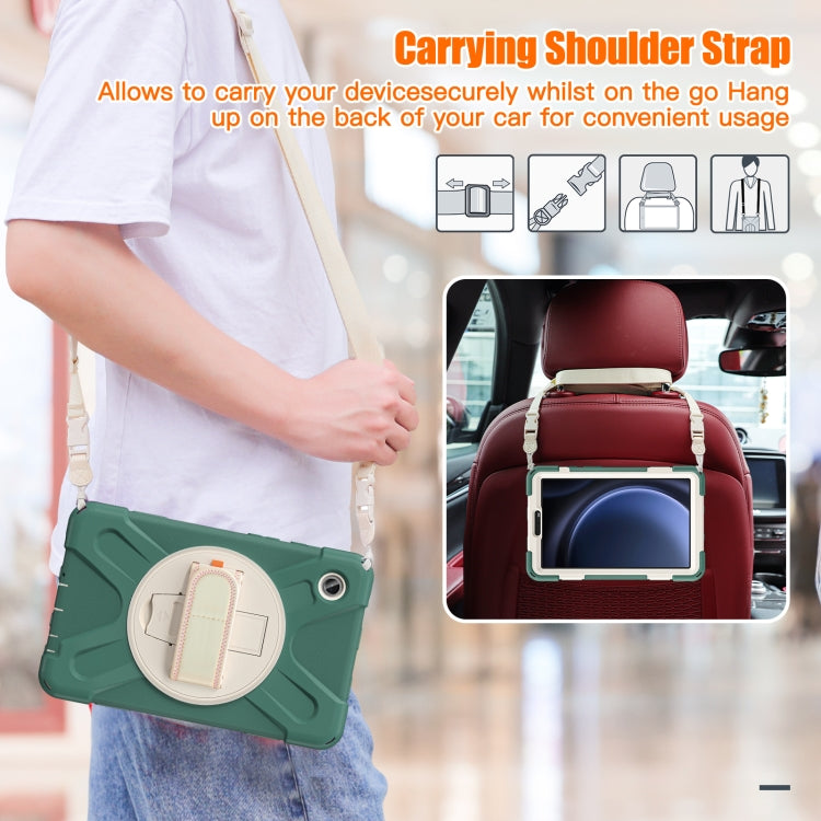 For Samsung Galaxy Tab A9+ Rotary Handle Grab TPU + PC Tablet Case(Emerald-green) - Galaxy Tab A9+ by buy2fix | Online Shopping UK | buy2fix