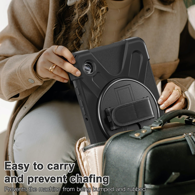 For Samsung Galaxy Tab A9+ Rotary Handle Grab TPU + PC Tablet Case(Black) - Galaxy Tab A9+ by buy2fix | Online Shopping UK | buy2fix