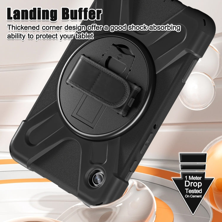 For Samsung Galaxy Tab A9+ Rotary Handle Grab TPU + PC Tablet Case(Black) - Galaxy Tab A9+ by buy2fix | Online Shopping UK | buy2fix