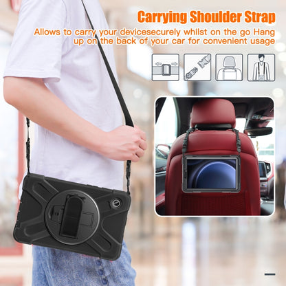 For Samsung Galaxy Tab A9+ Rotary Handle Grab TPU + PC Tablet Case(Black) - Galaxy Tab A9+ by buy2fix | Online Shopping UK | buy2fix