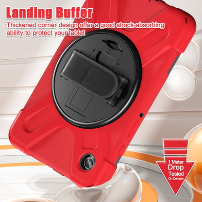 For Samsung Galaxy Tab A9+ Rotatable Kickstand Grip Heavy Duty Hard Rugged Tablet Case(Red) - Galaxy Tab A9+ by buy2fix | Online Shopping UK | buy2fix