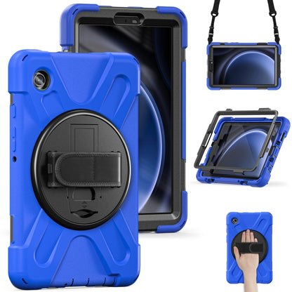 For Samsung Galaxy Tab A9+ Rotary Handle Grab TPU + PC Tablet Case(Blue) - Galaxy Tab A9+ by buy2fix | Online Shopping UK | buy2fix