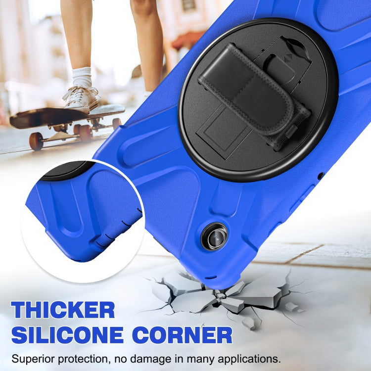 For Samsung Galaxy Tab A9+ Rotary Handle Grab TPU + PC Tablet Case(Blue) - Galaxy Tab A9+ by buy2fix | Online Shopping UK | buy2fix