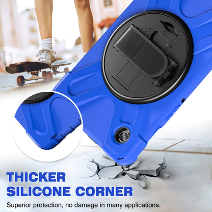 For Samsung Galaxy Tab A9+ Rotary Handle Grab TPU + PC Tablet Case(Blue) - Galaxy Tab A9+ by buy2fix | Online Shopping UK | buy2fix