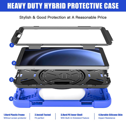 For Samsung Galaxy Tab A9+ Rotary Handle Grab TPU + PC Tablet Case(Blue) - Galaxy Tab A9+ by buy2fix | Online Shopping UK | buy2fix