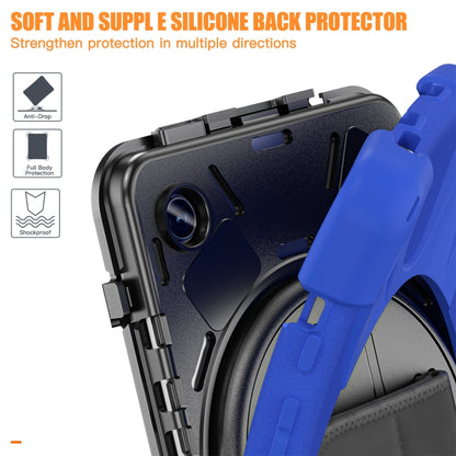 For Samsung Galaxy Tab A9+ Rotary Handle Grab TPU + PC Tablet Case(Blue) - Galaxy Tab A9+ by buy2fix | Online Shopping UK | buy2fix