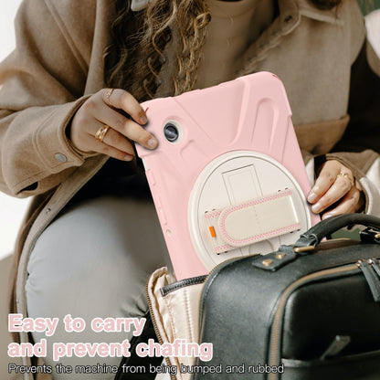For Samsung Galaxy Tab A9+ Rotatable Kickstand Grip Heavy Duty Hard Rugged Tablet Case(Pink) - Galaxy Tab A9+ by buy2fix | Online Shopping UK | buy2fix