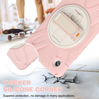 For Samsung Galaxy Tab A9+ Rotatable Kickstand Grip Heavy Duty Hard Rugged Tablet Case(Pink) - Galaxy Tab A9+ by buy2fix | Online Shopping UK | buy2fix