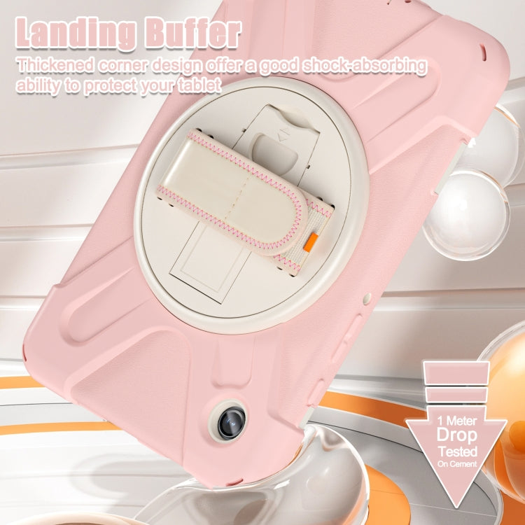 For Samsung Galaxy Tab A9+ Rotatable Kickstand Grip Heavy Duty Hard Rugged Tablet Case(Pink) - Galaxy Tab A9+ by buy2fix | Online Shopping UK | buy2fix