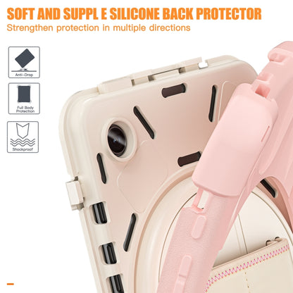 For Samsung Galaxy Tab A9+ Rotatable Kickstand Grip Heavy Duty Hard Rugged Tablet Case(Pink) - Galaxy Tab A9+ by buy2fix | Online Shopping UK | buy2fix
