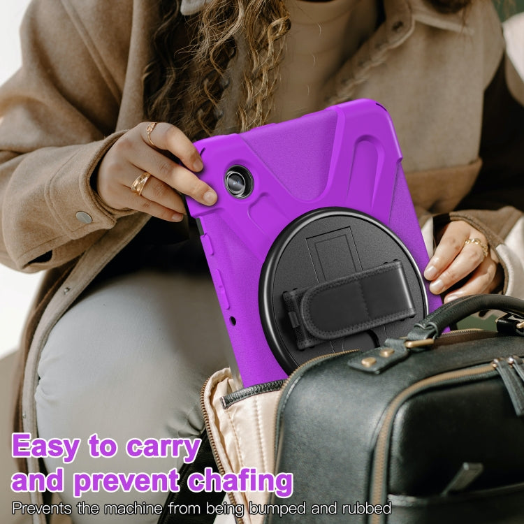 For Samsung Galaxy Tab A9+ Rotary Handle Grab TPU + PC Tablet Case(Purple) - Galaxy Tab A9+ by buy2fix | Online Shopping UK | buy2fix