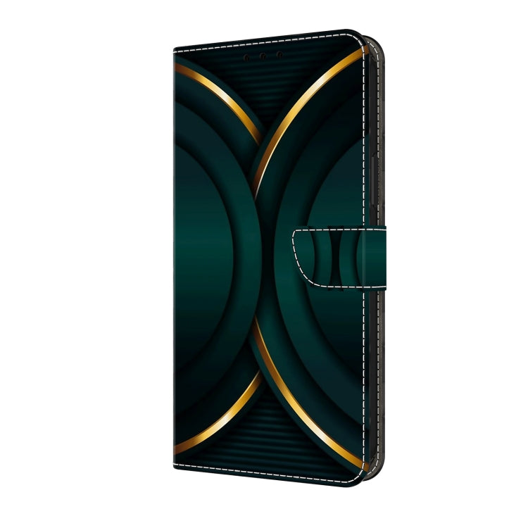 For Motorola Moto G24 Crystal 3D Shockproof Protective Leather Phone Case(Gold Outline) by buy2fix