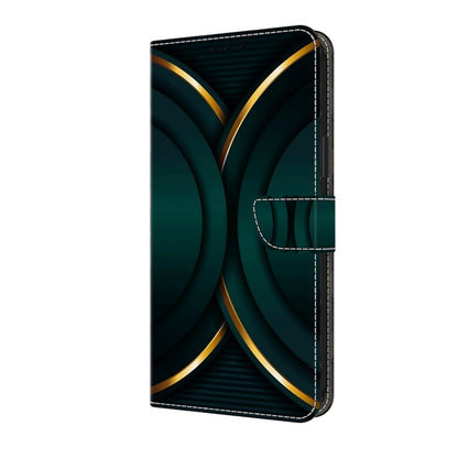 For Motorola Moto G24 Crystal 3D Shockproof Protective Leather Phone Case(Gold Outline) by buy2fix