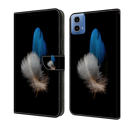 For Motorola Moto G24 Crystal 3D Shockproof Protective Leather Phone Case(Two Branches) by buy2fix