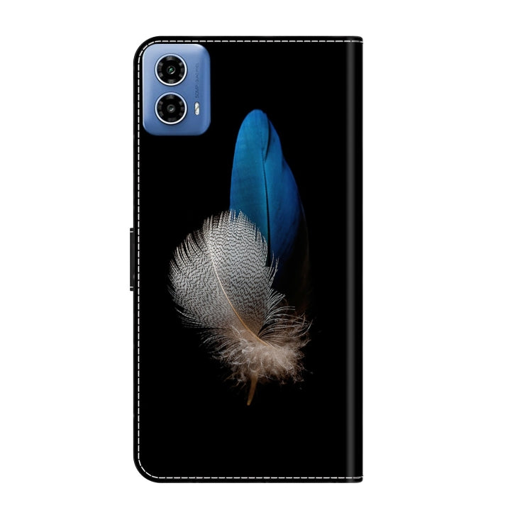 For Motorola Moto G24 Crystal 3D Shockproof Protective Leather Phone Case(Two Branches) by buy2fix