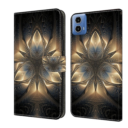 For Motorola Moto G24 Power Crystal 3D Shockproof Protective Leather Phone Case(Luminous Building) by buy2fix