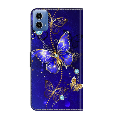 For Motorola Moto G24 Power Crystal 3D Shockproof Protective Leather Phone Case(Diamond Butterfly) by buy2fix