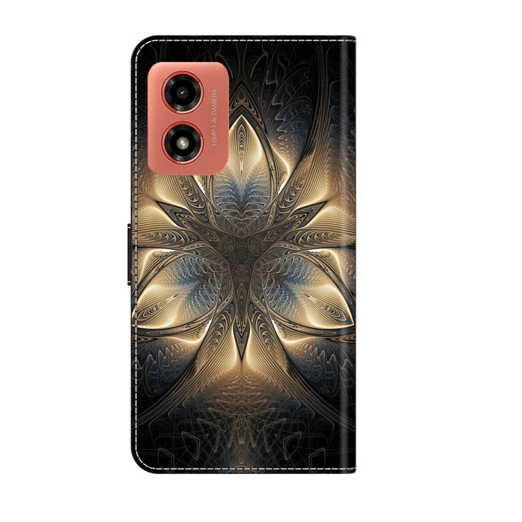 For Motorola Moto G04 Crystal 3D Shockproof Protective Leather Phone Case(Luminous Building) by buy2fix