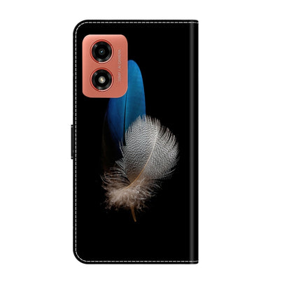 For Motorola Moto G04 Crystal 3D Shockproof Protective Leather Phone Case(Two Branches) by buy2fix