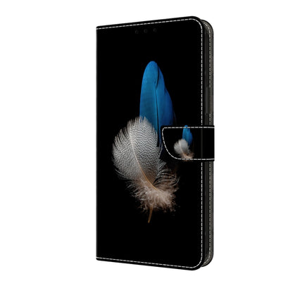 For Motorola Moto G34 Crystal 3D Shockproof Protective Leather Phone Case(Two Branches) by buy2fix