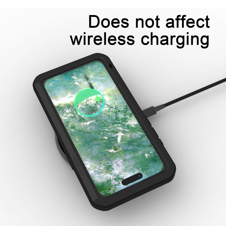 For iPhone 16 Pro LOVE MEI Metal Shockproof Life Waterproof Dustproof Phone Case(Silver) by LOVE MEI