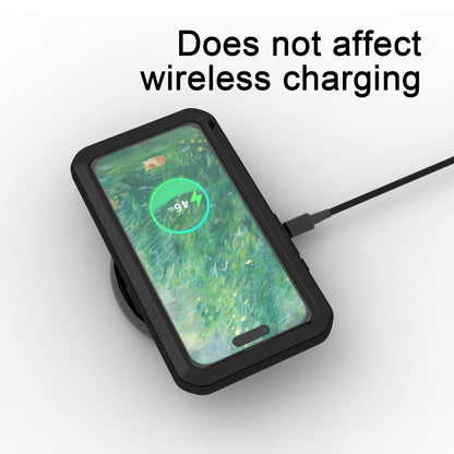 For iPhone 16 LOVE MEI Metal Shockproof Life Waterproof Dustproof Phone Case(White) by LOVE MEI