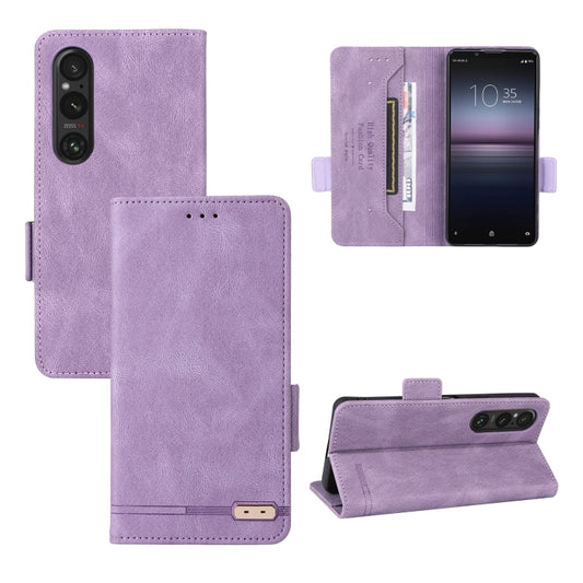 For Sony Xperia 1 VI 2024 Magnetic Clasp Leather Phone Case(Purple) by buy2fix