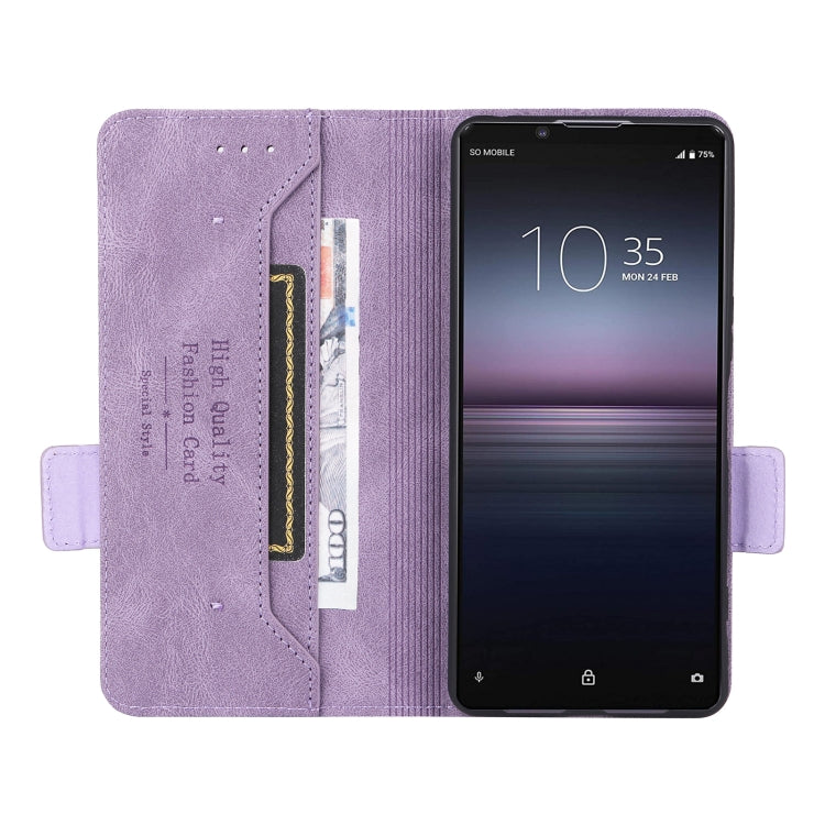 For Sony Xperia 1 VI 2024 Magnetic Clasp Leather Phone Case(Purple) by buy2fix