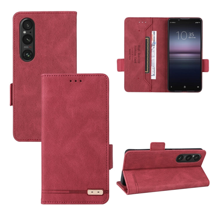 For Sony Xperia 1 VI 2024 Magnetic Clasp Leather Phone Case(Red) by buy2fix